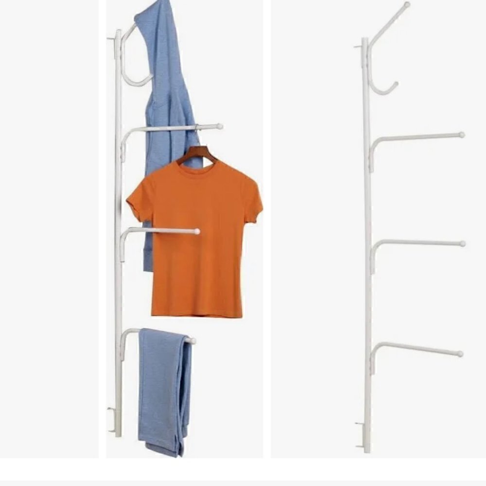 Clutter Buster White Vallet Plus Hanger and Towel Bar New in Box